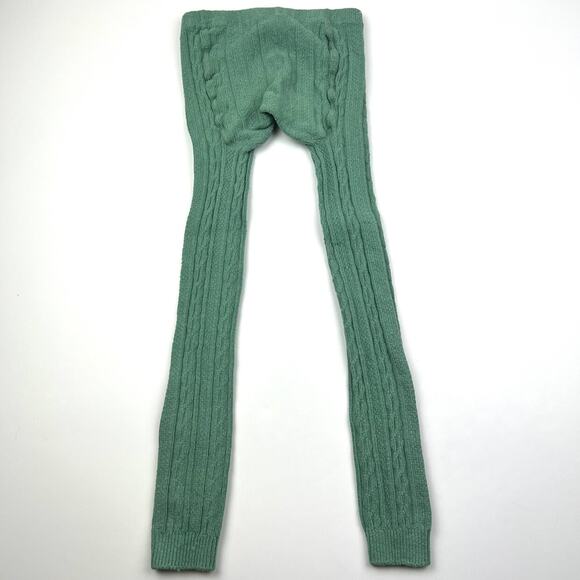 Mini Boden Green Cable Knit Footless Tights Leggings - Picture 5 of 5